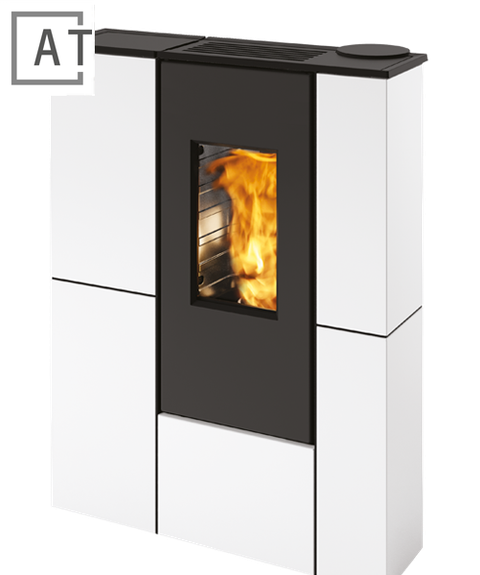 Edilkamin Tratto 9+ en acier blanc
